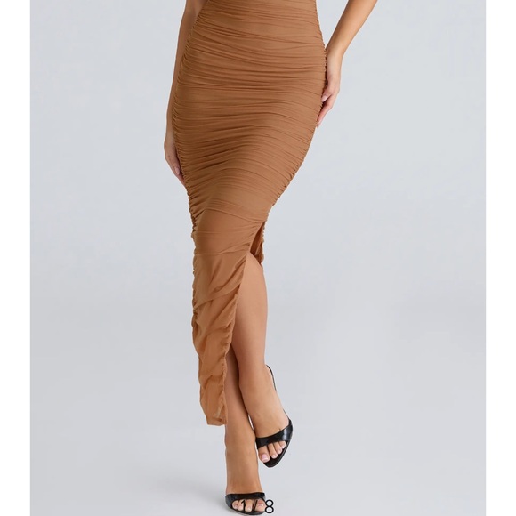 EUC House of CB Fornarina Strapless Tan Dress - Picture 6 of 10